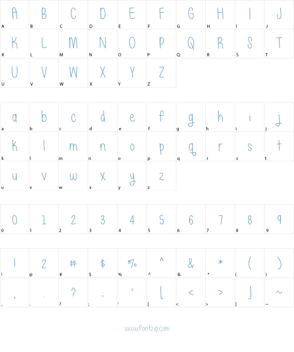 Just Alice Font Character